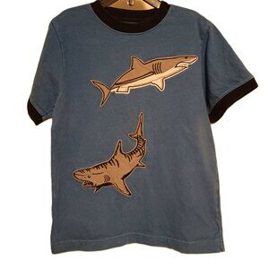 VGUC: Boys' Gymboree sz 7 Blue, Shark T-Shirt